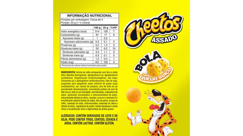Cheetos Bola Queijo Elma Chips 143 G - Supermercado Bito Carnes E
