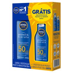 Protetor Solar NIVEA Protect & Hidrata FPS 50 200ml Grátis Protetor Solar FPS 50 100ML