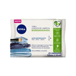 Lenço de Limpeza Demaquilante NIVEA Ação Hidratante com 25 Unidades