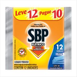 SBP Repelente Elétrico Pastilha Refil 12 horas Leve 12 unidades Pague 10