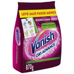 Tira Manchas VANISH em Pó Oxi Advance para roupas coloridas Refil Econômico 870g