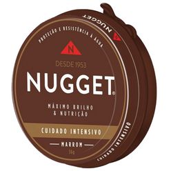 Graxa para Sapato em Pasta Marrom NUGGET Lata 36G