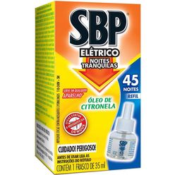 Repelente Elétrico Líquido SBP 45 Noites Citronela Refil 1 unidade 35ml