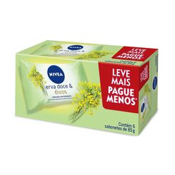 NIVEA Sabonete em Barra Hidratante Erva Doce Promo 6 uni 85g