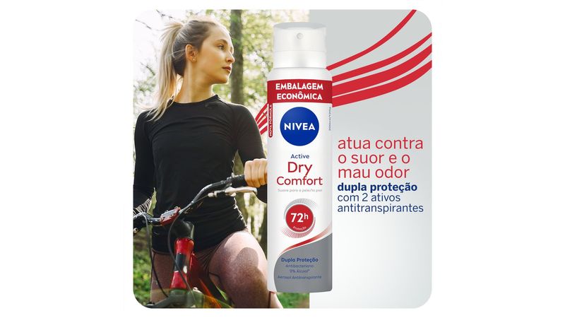 Desodorante Antitranspirante NIVEA Aerosol Dry Confort Embalagem