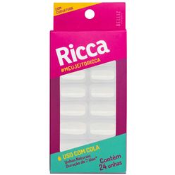 Unhas RICCA #Meujeitoricca Uso com Cola Com curvatura un Com 24 unidades