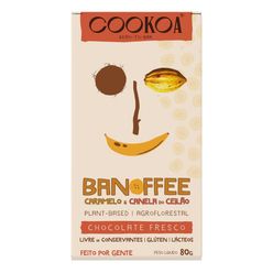 Chocolate COOKOA Banoffee Caramelo e Canela do Ceilão Sem Glúten e sem Lactose 80g