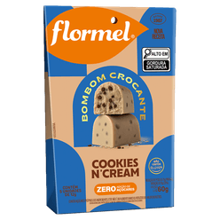 Bombom FLORMEL Crocante Cookies N´Cream Zero Adição de Açúcares 60g