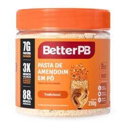 Pasta de Amendoim em pó BETTERPB Tradicional 210g