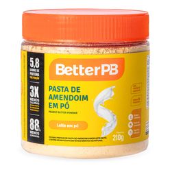 Pasta de Amendoim em pó BETTERPB Leite em pó 210g