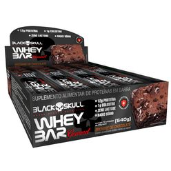 Barra de Proteína BLACK SKULL Whey Bar Gourmet Brownie de Chocolate Zero Lactose 45g