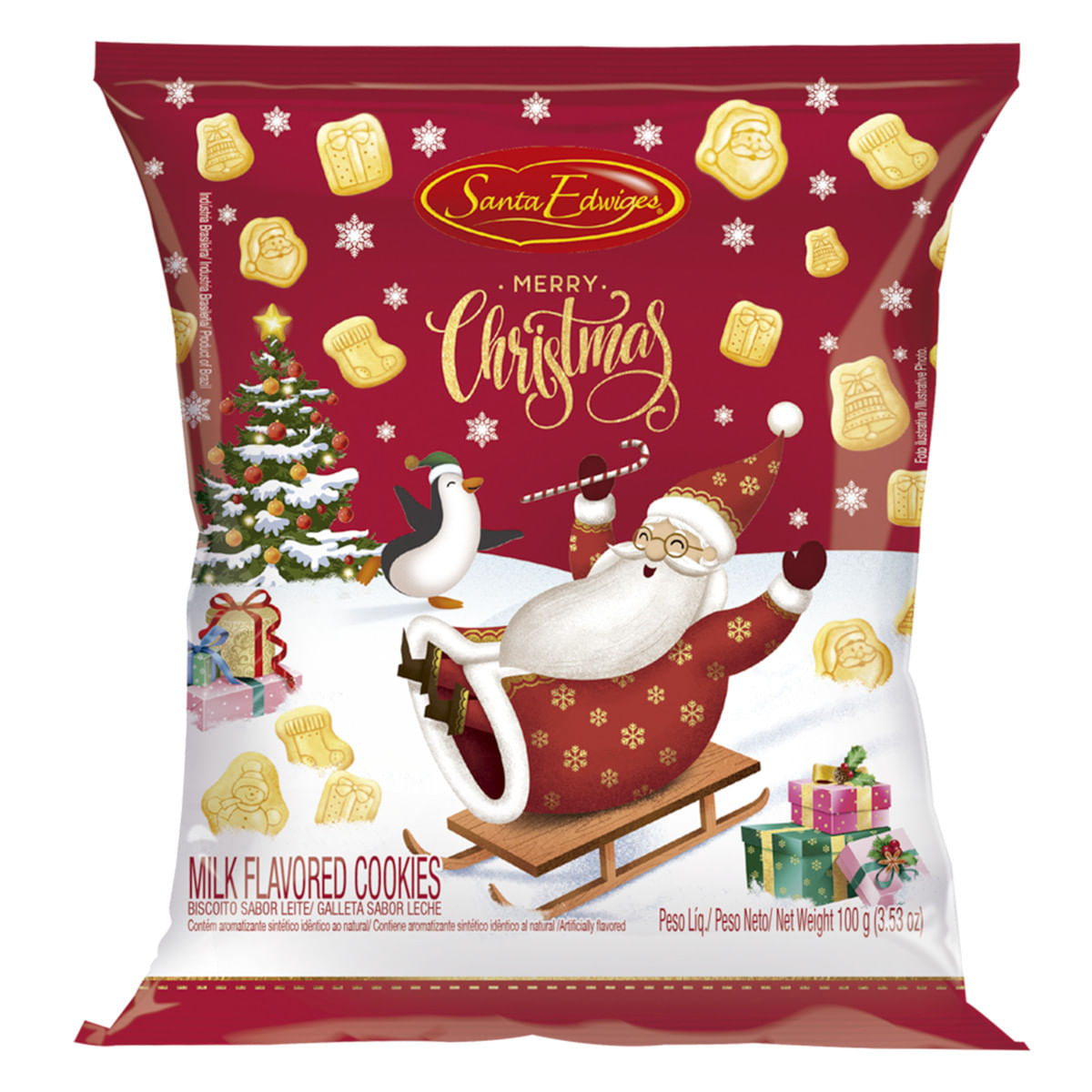 Biscoito SANTA EDWIGES Cookies Christmas 100g Angeloni Supermercado