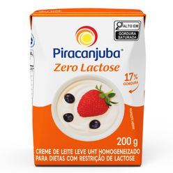 Creme de Leite PIRACANJUBA Zero Lactose 200g