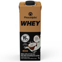 Bebida Láctea UHT PIRACANJUBA Whey Coco Zero Lactose 1l