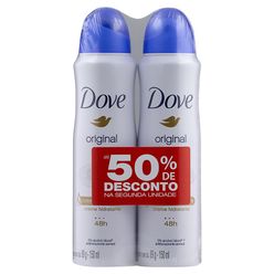 Desodorante DOVE Original Protect Feminino 2 Unidades com até 50% de Desconto na 2ª Unidade Aerosol 89g