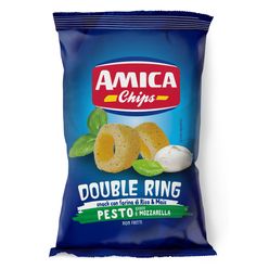 Snack AMICA Double Ring Pesto e Mozzarella 70g