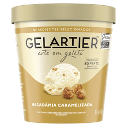 Sorvete GELARTIER Macadâmia Caramelizada 473ml