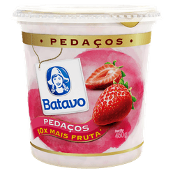 Iogurte BATAVO morango com pedaços de frutas 450g