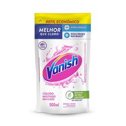 Tira Manchas VANISH Líquido Crystal White para roupas brancas Refil Econômico 500ml