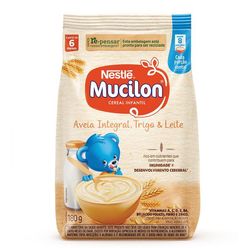 Cereal Infantil MUCILON Aveia Integral, Trigo e Leite 180g