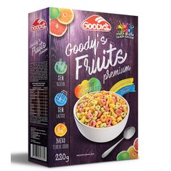 Cereal GOODY'S Fru'ts Premium Colorido Naturalmente Sem Glúten/ Sem Lactose 220g