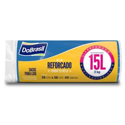 Saco para Lixo DOBRASIL Perfumado Azul Rolo com 40 Unidades 15l