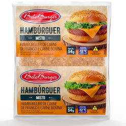 Hamburguer Misto BELO BURGER Carne de Frango e Bovino Congelado 54g