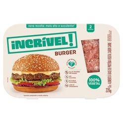 Hambúrguer INCRÍVEL! 100% Vegetal Burguer Congelado 226g