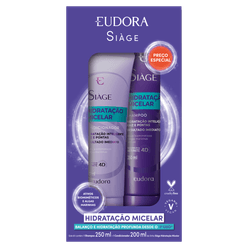 Kit EUDORA Siáge Hidratação Micelar Shampoo 250ml + Condicionador 200ml