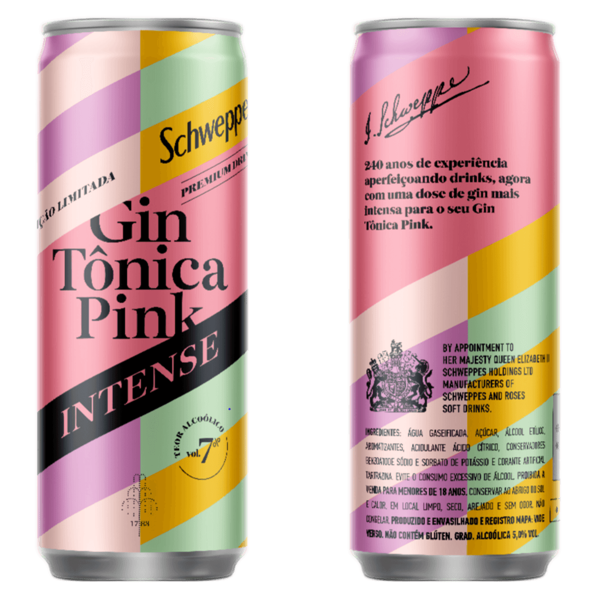 Gin Tônica SCHWEPPES Intense Pink 269ml Angeloni Supermercado