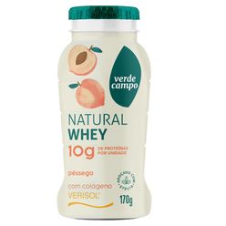 Iogurte VERDE CAMPO Natural Whey 10g de Proteína Pêssego 170g