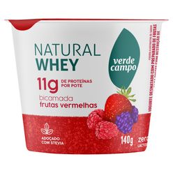 Iogurte VERDE CAMPO Natural Whey 11g de Proteína Frutas Vermelhas 140g