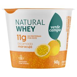 Iogurte VERDE CAMPO Natural Whey 11g de Proteína Maracujá 140g