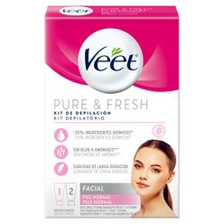 Creme Depilatório VEET Pure Fresh Facial + Pós Depilatório 50ml cada