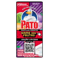 Desodorizador Sanitário Pastilha Adesiva PATO Game das Frutas com 3 Unidades Edição Limitada