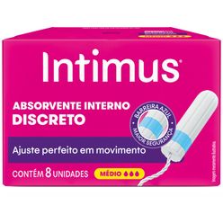 Absorvente Interno INTIMUS® Discreto Médio - 8 un