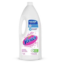 Tira Manchas VANISH Líquido Crystal White para roupas brancas 1,5L