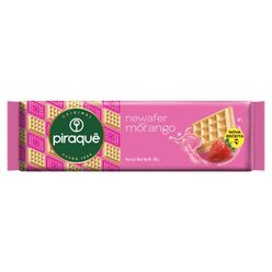 Biscoito Wafer Recheio Morango PIRAQUÊ Newafer Pacote 100g