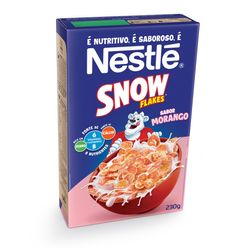 Cereal Matinal SNOW FLAKES Sabor Morango 230g