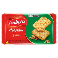 Biscoito Cream Cracker com Gergelim ISABELA Pacote 350g