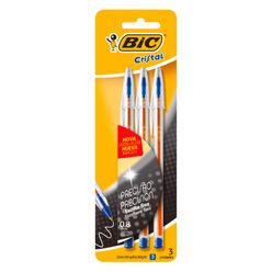 Caneta BIC Cristal ponta fina azul pacote