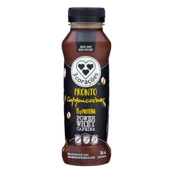 Bebida Láctea 3 CORAÇÕES Pronto Cappuccino Power Whey 15g Proteína Zero Lactose 260ml