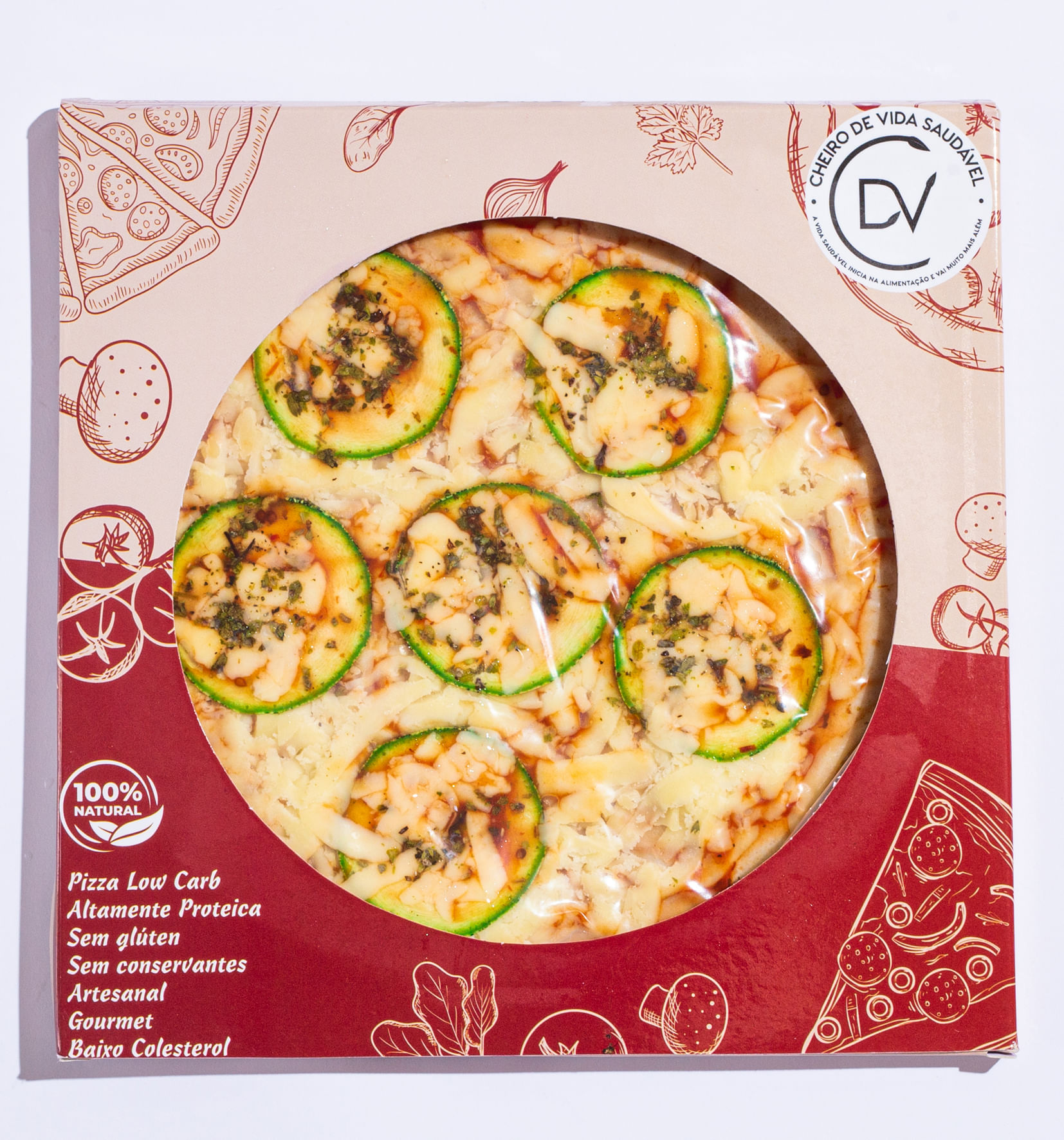 Pizza CHEIRO DE VIDA Low Carb Zuchini Sem Glúten Congelada 180g