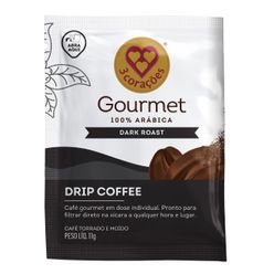 Café 3 CORAÇÕES Gourmet Dark Roast Drip Coffee 11g