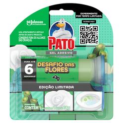 Desodorizador Sanitário PATO Gel Adesivo Desafio das Flores Aplicador e Refil 6 Discos Oferta Especial