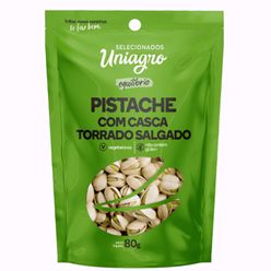 Pistache UNIAGRO com Casca Torrada e Salgada Pacote 80g