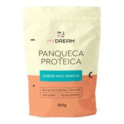 Mistura para Panqueca MY DREAM Proteica Milk Vanilla Low Carb, 15g de Proteína Sem Açúcar, Lactose, Sem Glúten 350g