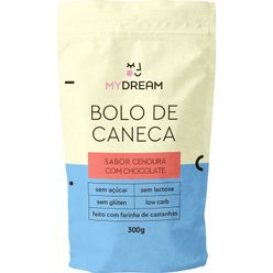 Mistura para Bolo de Caneca MY DREAM Cenoura com Chocolate Low Carb, Feito com farinha de Castanhas Sem Açúcar e Lactose 300g