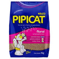 Areia Higiênica Pipicat Perfumada Pacote 4kg