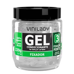 Gel Fixador Para Cabelo Vini Lady Fixação Forte 3 220g